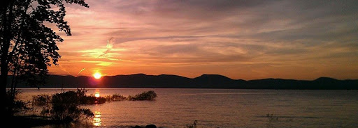 Photo of The Great Sacandaga Lake with the Adirondack Mountains